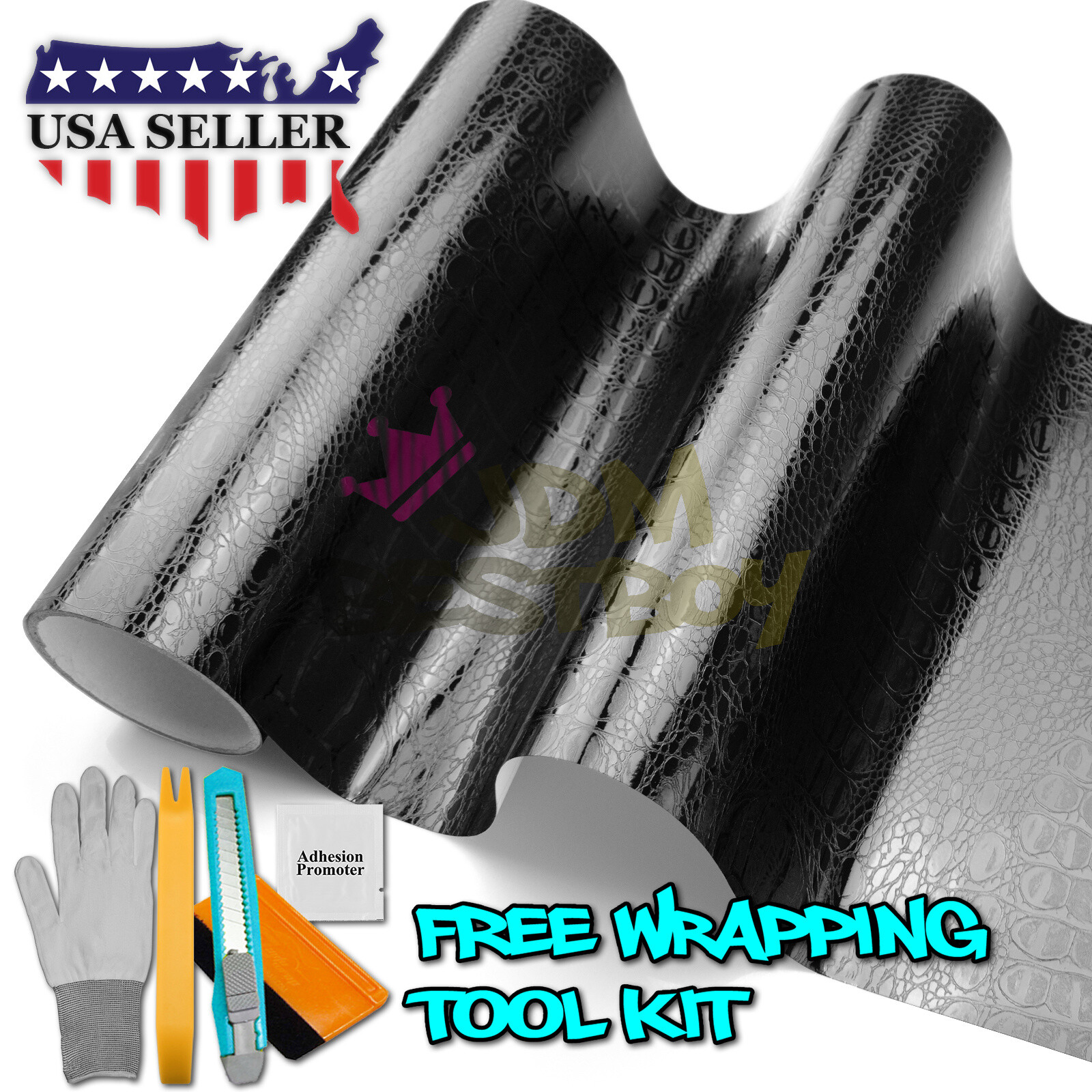【Alligator Skin Reptiles】 3D Gloss Leather Vinyl Wrap Sticker Decal Bubble Free