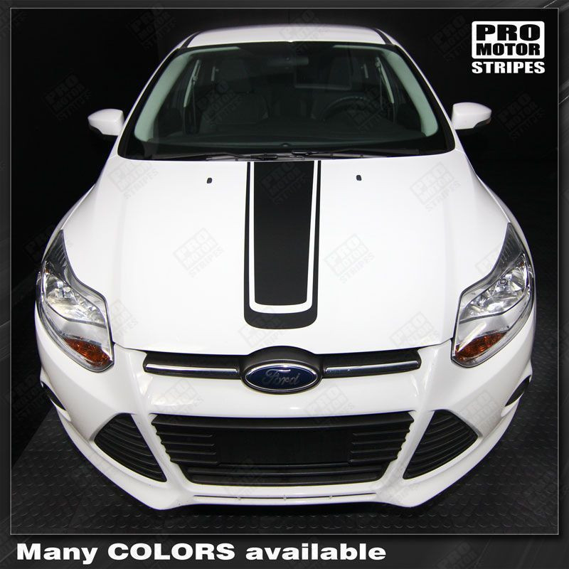 Ford Focus 2011-2014 Center Hood Accent Stripe Decal (Choose Color)