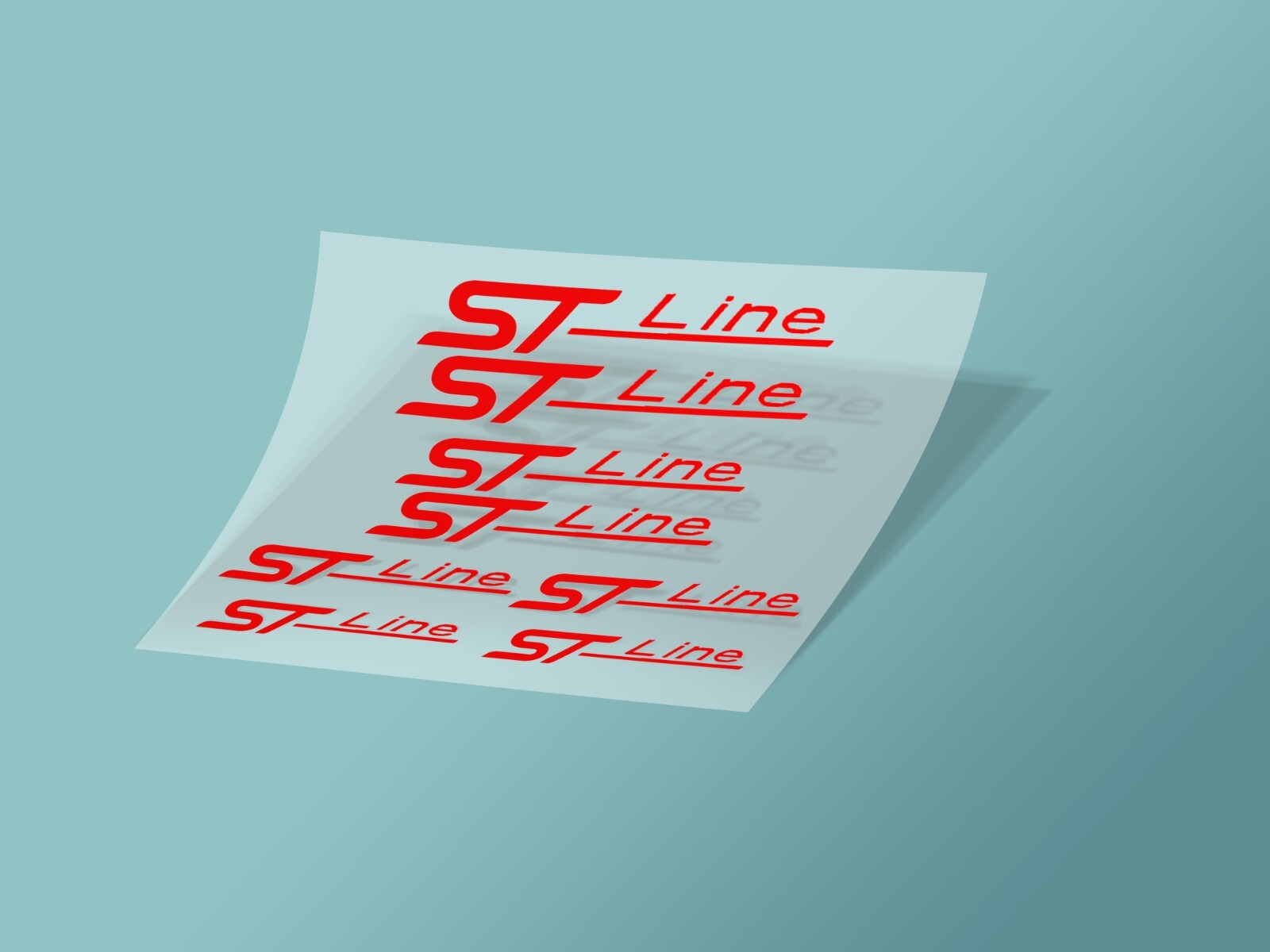 8pcs Ford ST Line Caliper Decal Stickers, Die-Cut Vinyl Decal Sticker