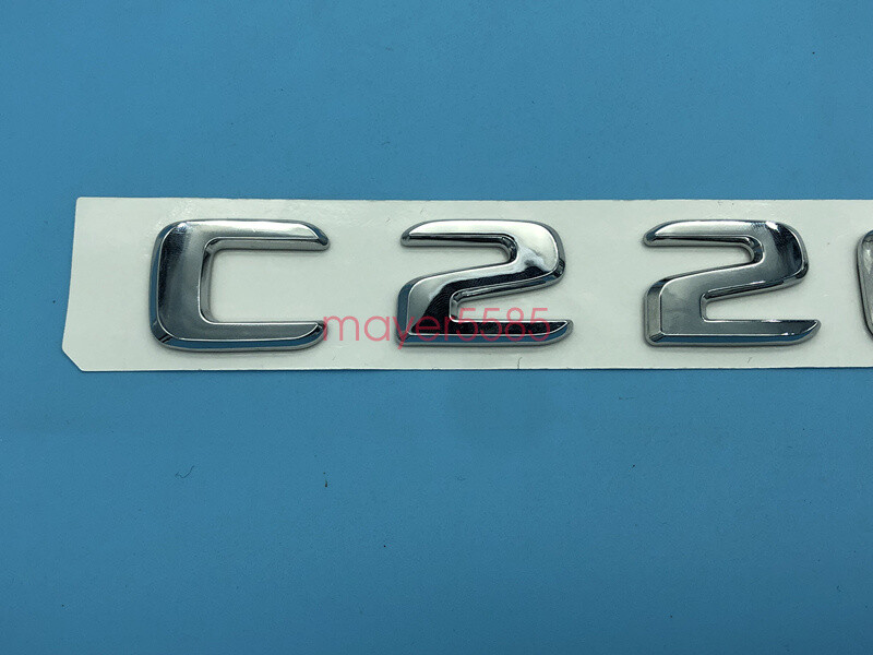 Chrome ” C220d ” Number Letters Rear Trunk Badge Emblem for Mercedes Benz C220d