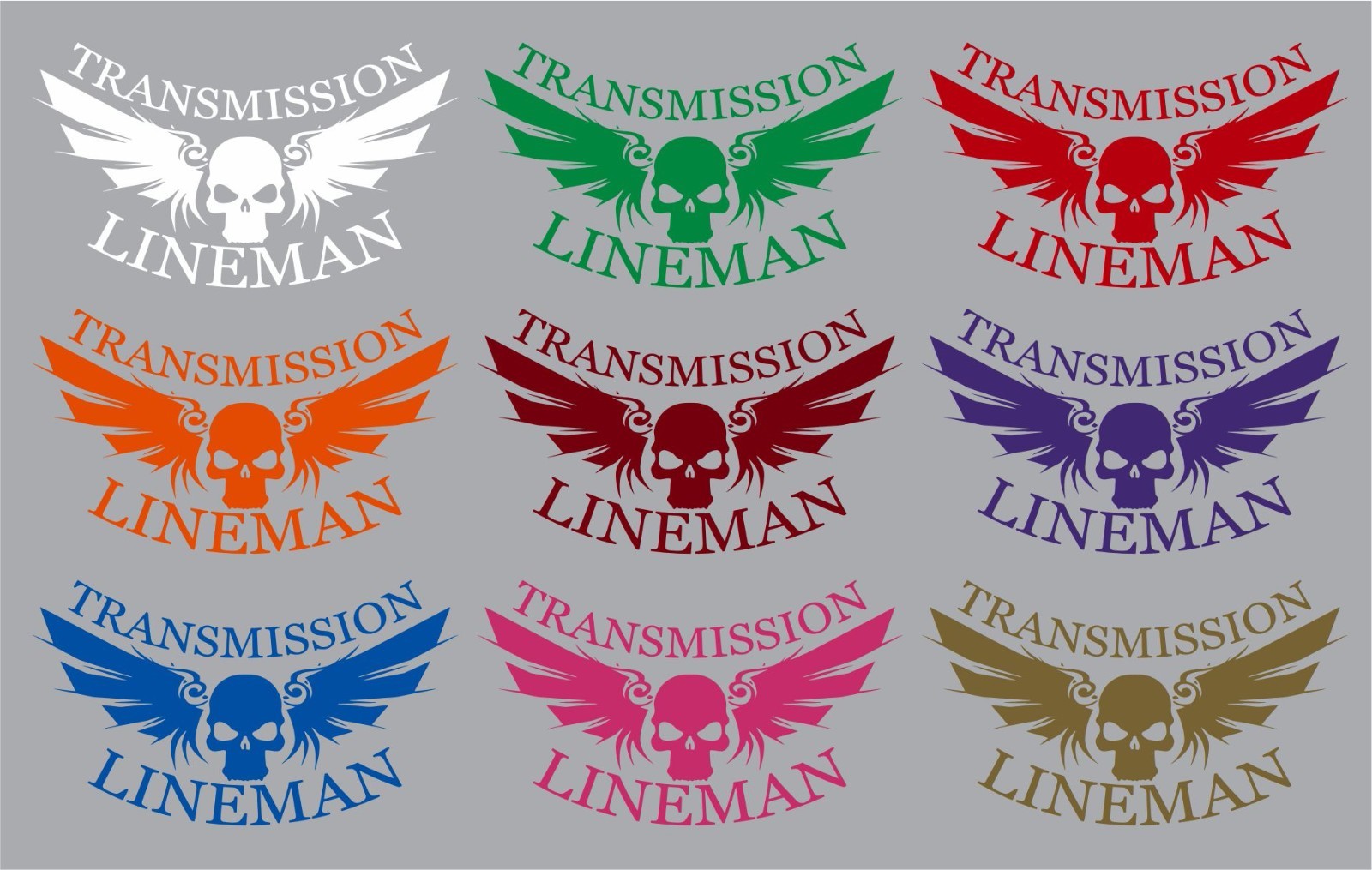 Lineman Electrician Journeyman Skull Wings Car Truck Window Vinyl Decal Sticker