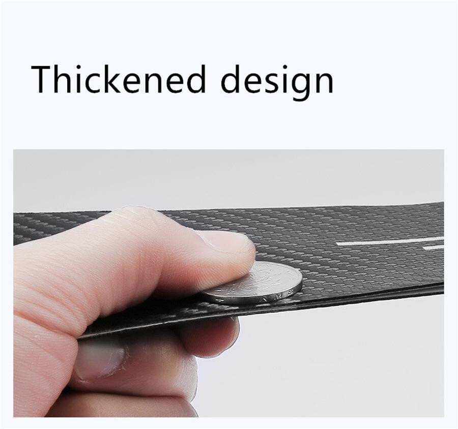 5Pcs Carbon Fiber Protector Film Anti-Scratch Stickers For Car Door Step Sill