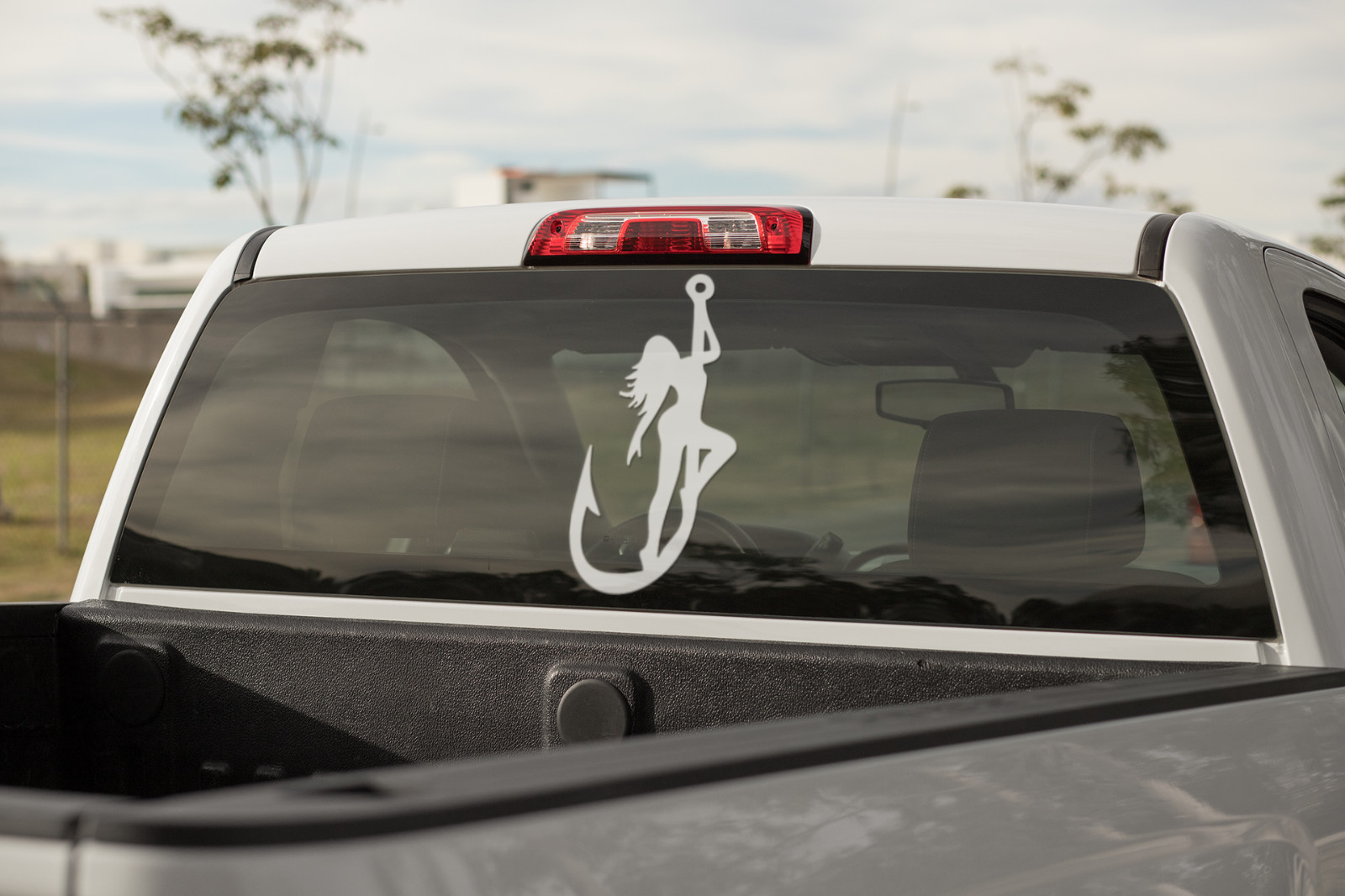 Hooker Car Window Vinyl Decal Funny Hook Fishing Truck Tackle Box Sticker NEW