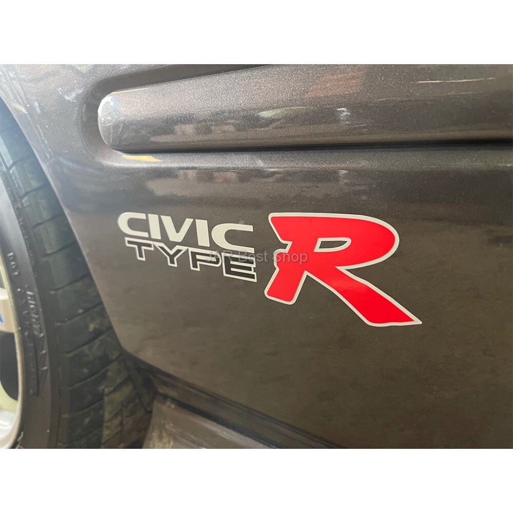 JDM Type R Racing Sticker Style Set 3pcs Side & Rear For Honda Civic EK9 3Dr 4Dr
