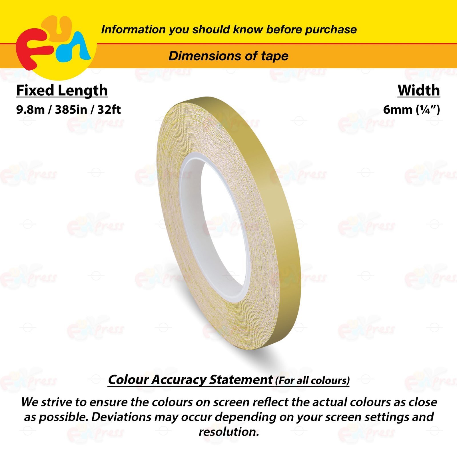 MATTE GOLD 1/4″ PIN STRIPE Car Model Motorcycle Decal TAPE Vinyl Sticker 6mm