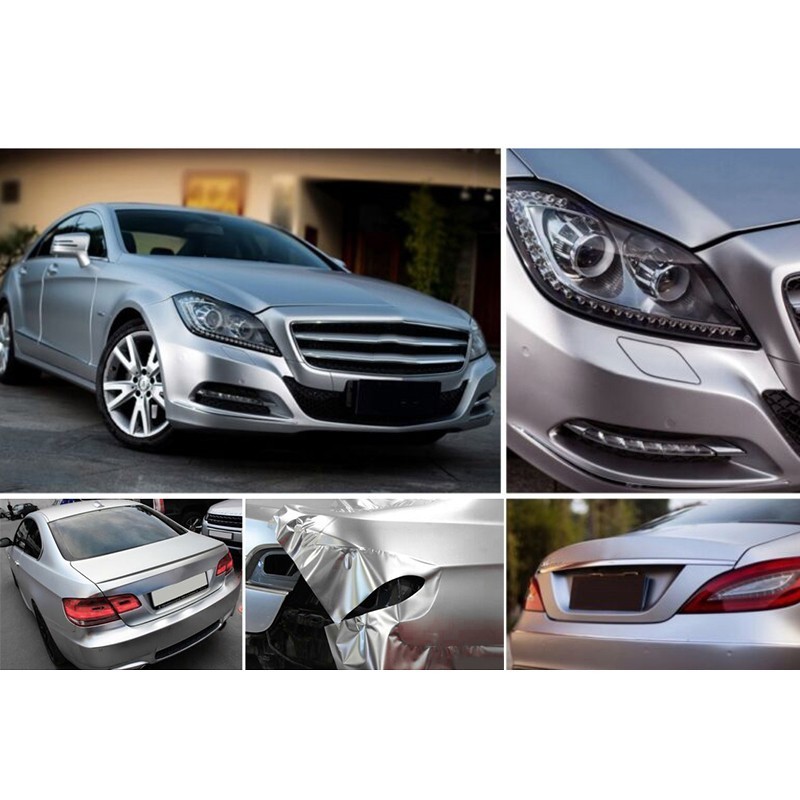 Chrome Metallic Vinyl Film Wrap Sticker Bubble Decals 30*150cm Accessories