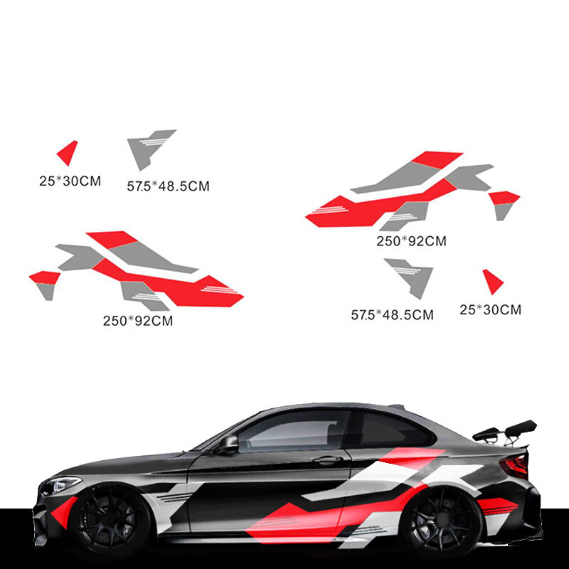 Car Body Sides Sticker Trim Racing Sport Graphics Vinyl Decals DIY Decoration