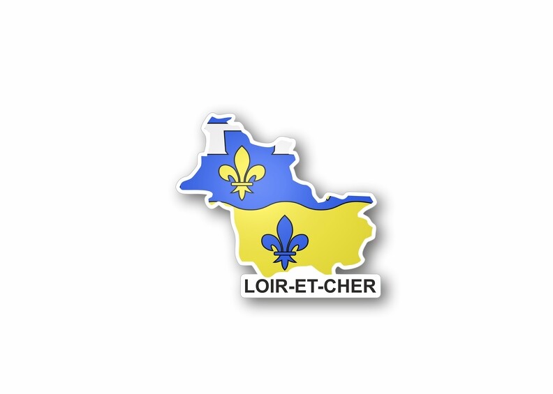 Sticker Decal Department Flag Outdoor Loire Loir Et Cher