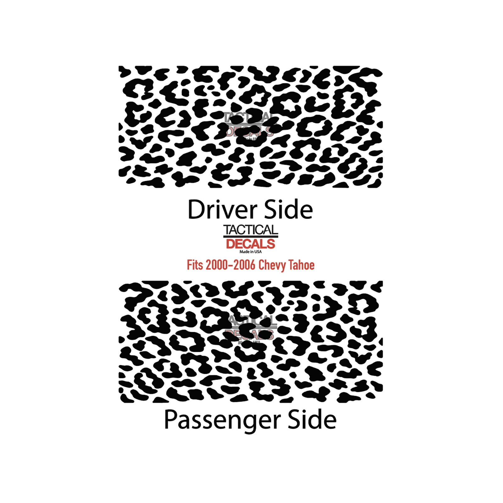 Cheetah Leopard skin allover print decal for 2000-2006 Chevy Tahoe CT1-DG1