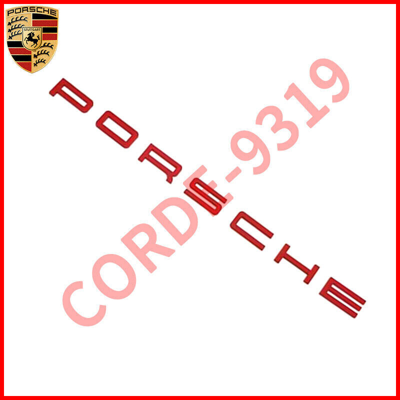 Matte Red P-O-R-S-C-H-E Letters Rear Badge Emblem Look Deck lid 958-559-687-02