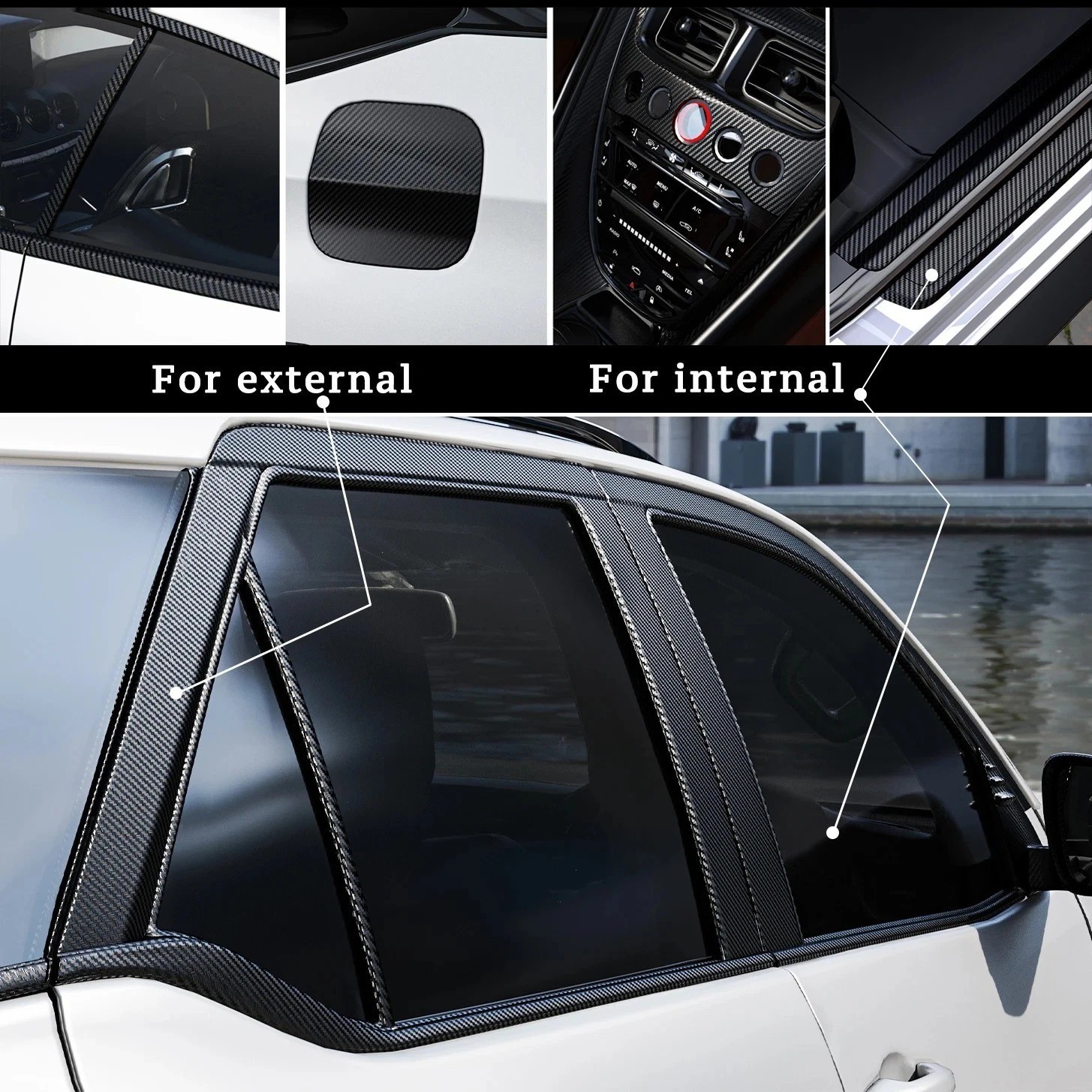 Nano Carbon Fiber 3D Car Protection Tape 1–20m Waterproof Door Mirror Strip 20M