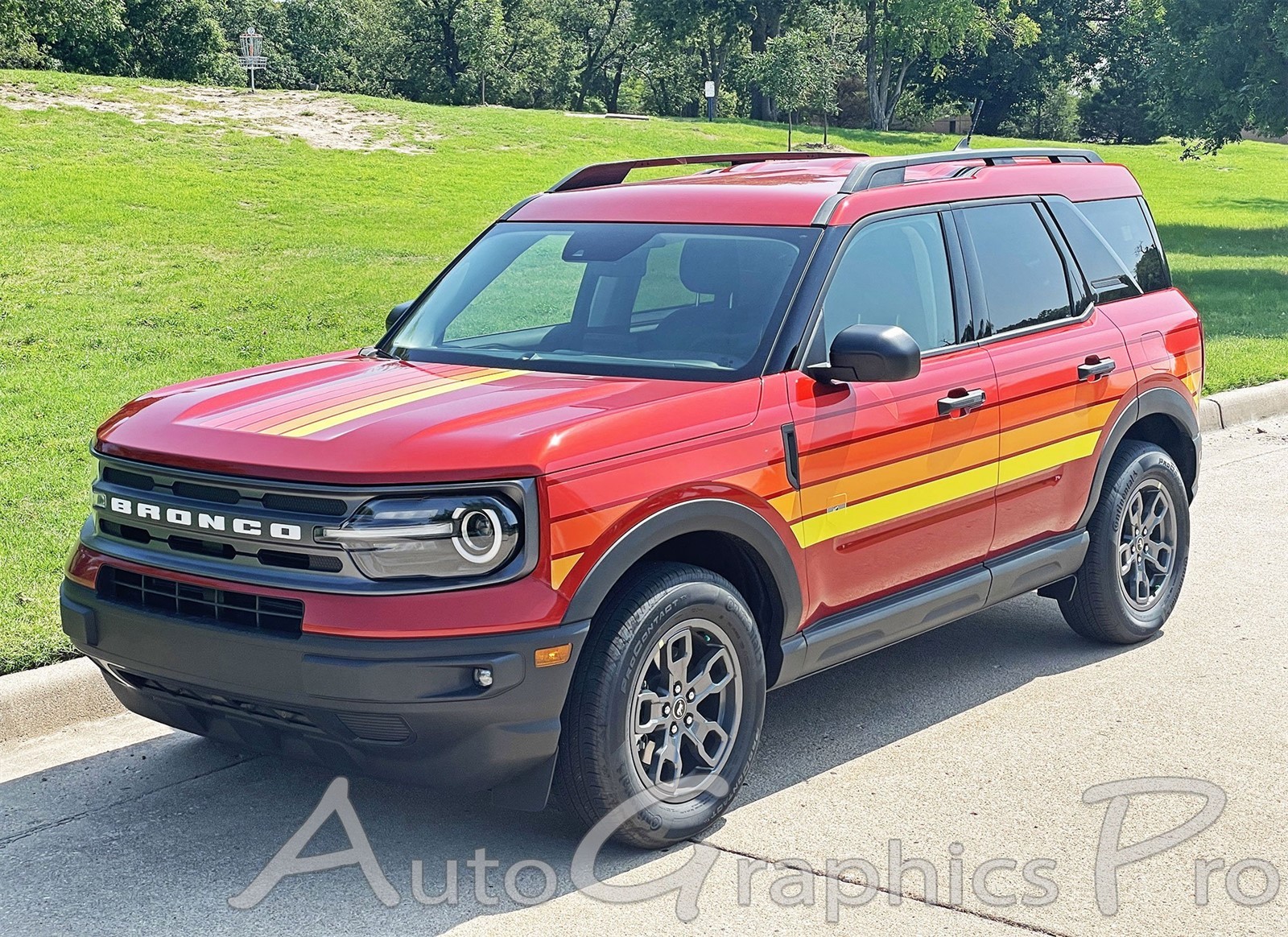 2021-2024 Ford Bronco Sport Stripes Side Decals SUNSETTER DIGITAL RED Graphic