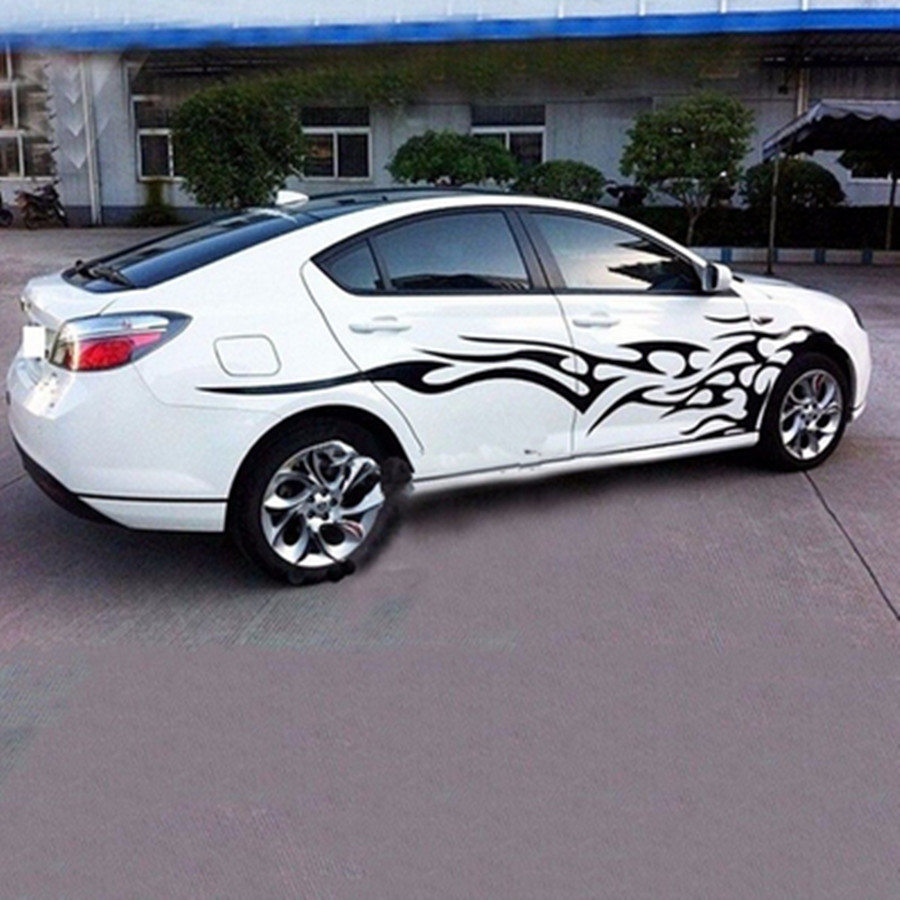 1 Set Sides Car Sticker Vinyl DIY Graphics Decal Decoration kit For Truck Black