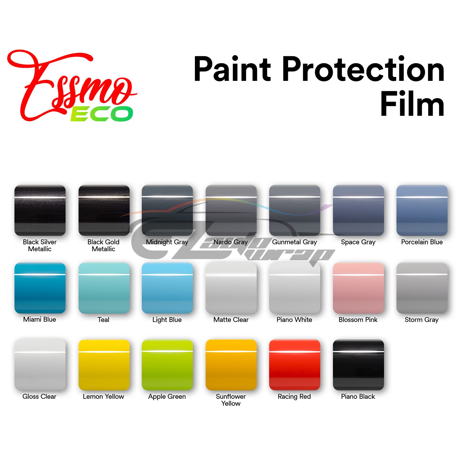 5FTx7FT PPF Paint Protection Film Gloss Apple Green Invisible Scratches Shield