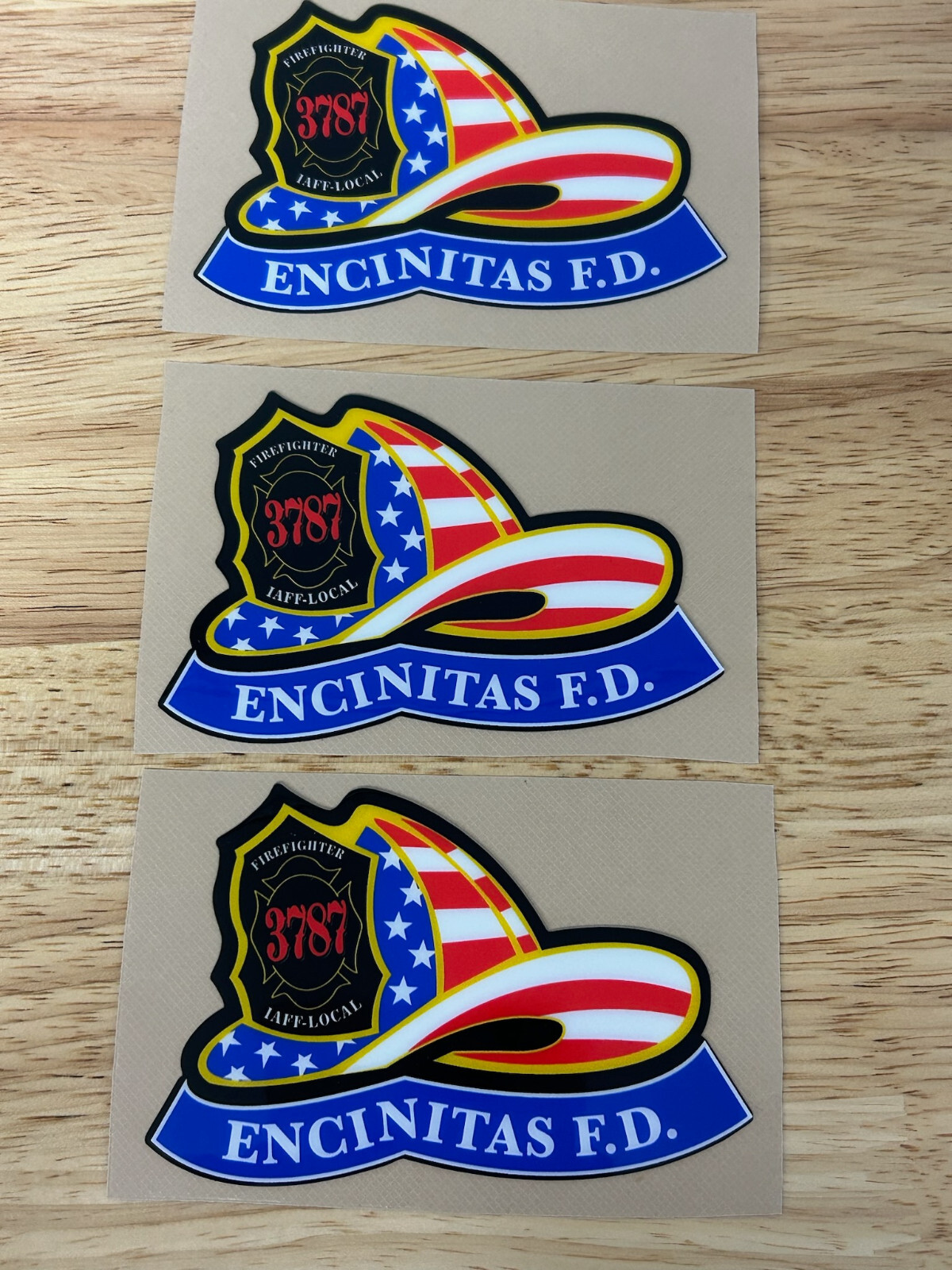 ENCINITAS FIRE DEPARTMENT DECALS STICKERS LOT OF 3 HIGH QUALITY GLOSS UV FINISH