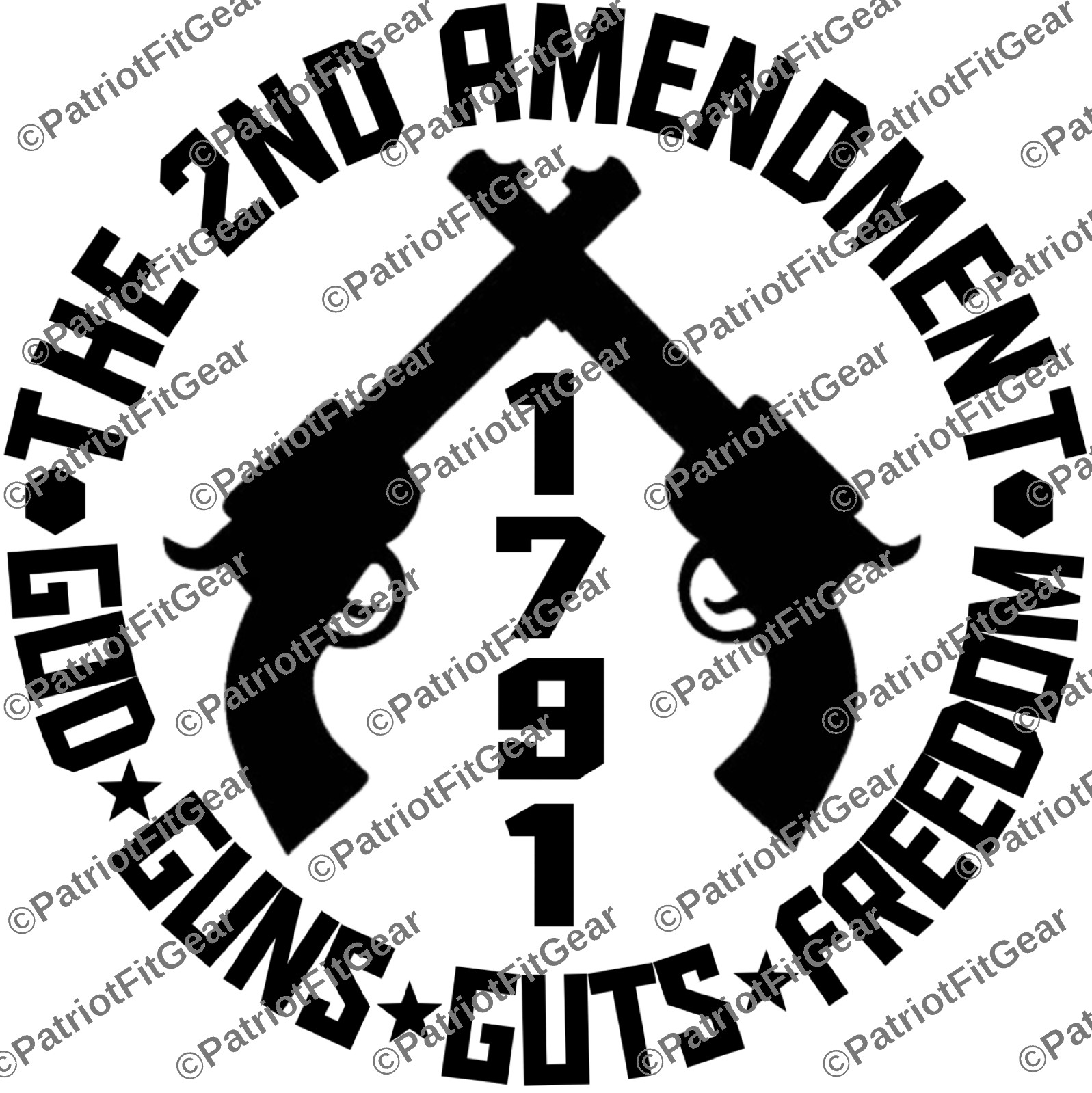 The 2nd Amendment,God Guns Freedom,Molon Labe,2A,Gun Rights,Custom Vinyl Decal