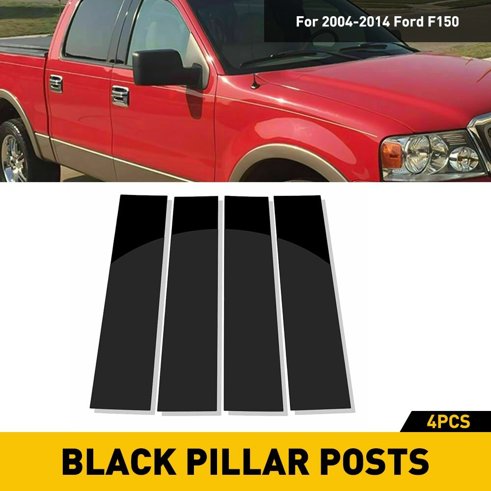 4/8x Pillar Posts For 2004-2014 Ford F150 Chrome Extended Crew Cab Window Trim J