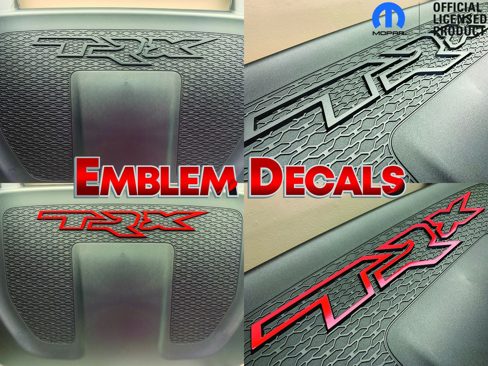 Ram 1500 TRX Engine Cover Emblem Overlay Decal 2021 2022 2023