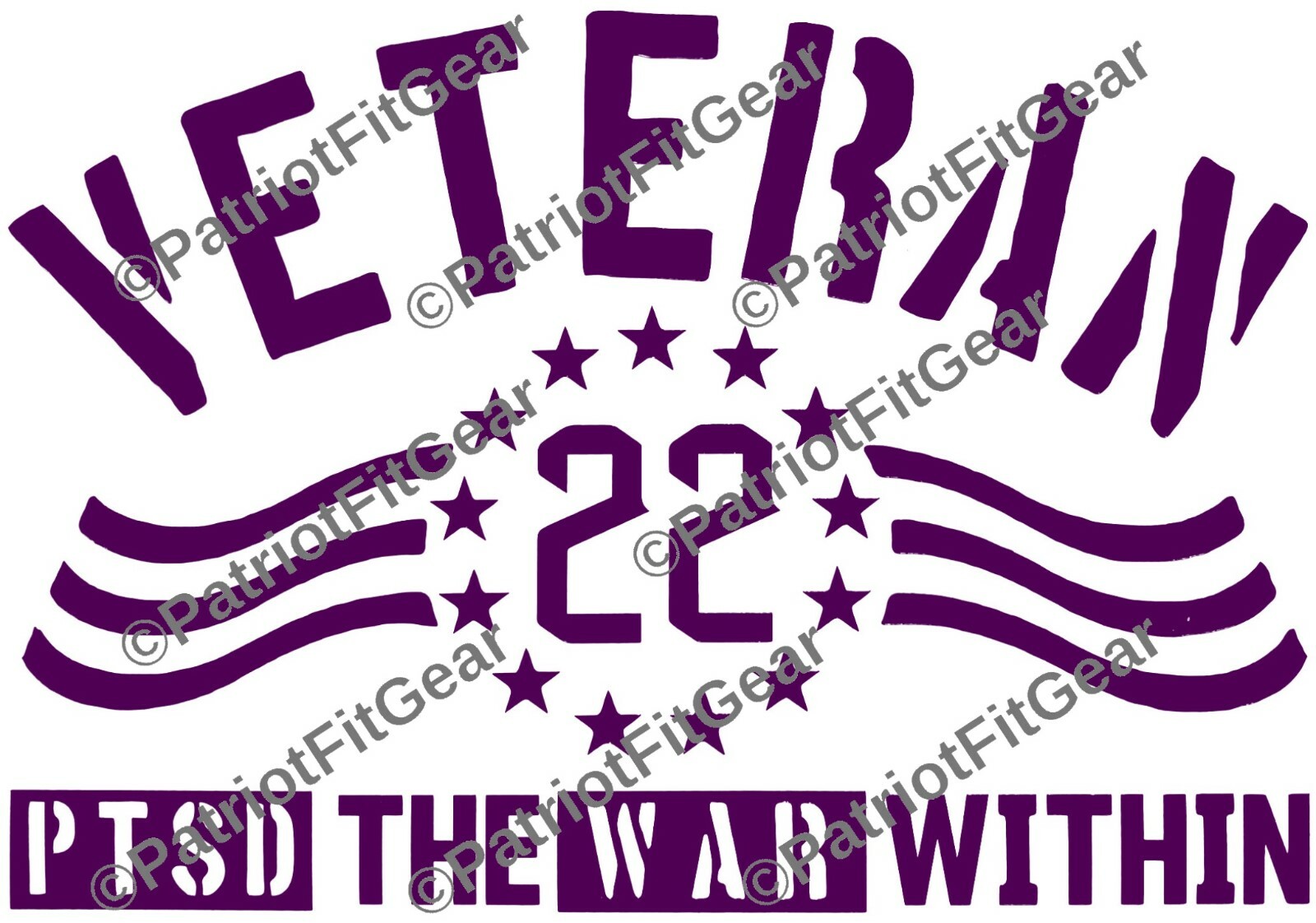 Veteran 22,The War Within,Suicide Awareness,PTSD,Support Our Troops,Vinyl Decal