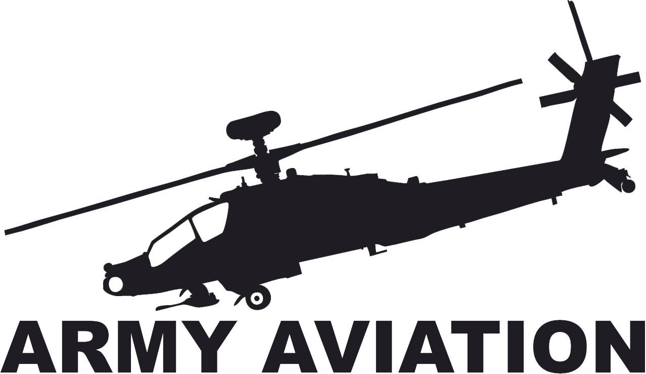 AH-64 Apache Helicopter 3 Mil Vinyl Sticker for a Car or Truck Window
