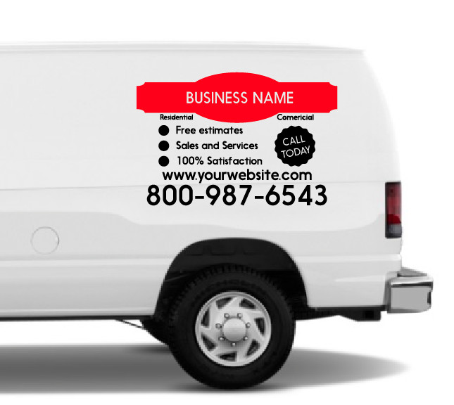 Van Lettering Business Car Sign Kit – Vinyl Window Decal Truck VL1