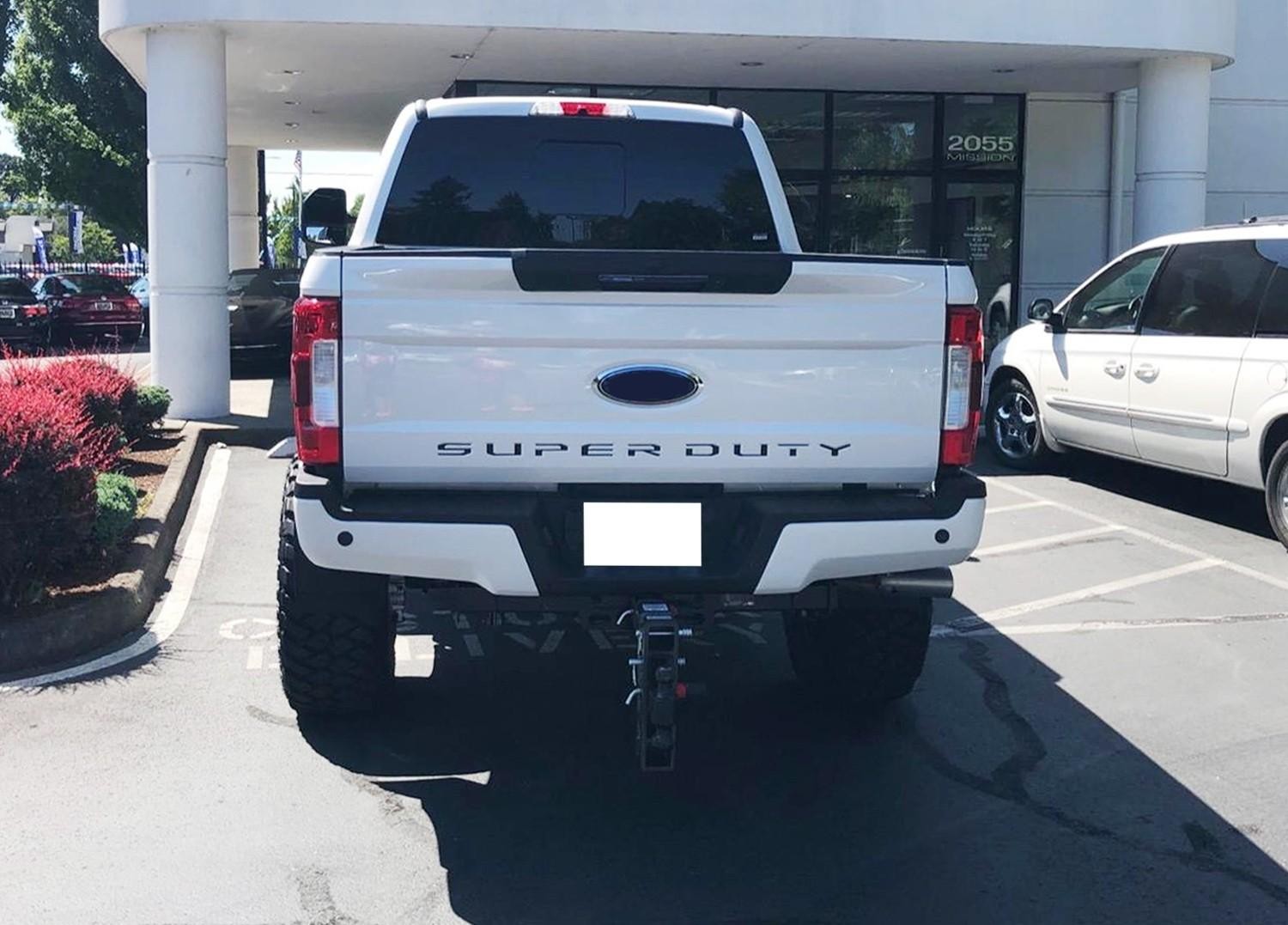 Matte Black Finish 3D Raised Tailgate Letter Pieces For 2017-19 Ford Super Duty