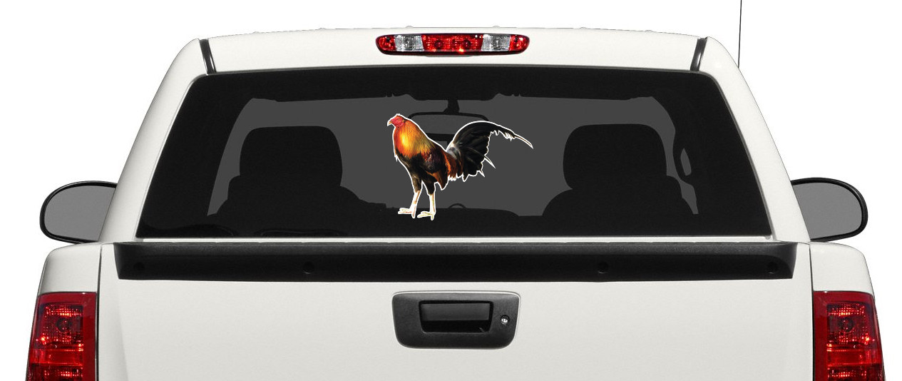 Rooster Bird Farm Decal Car Window Vinyl Sticker truck Wall Trailer Hen Chicken