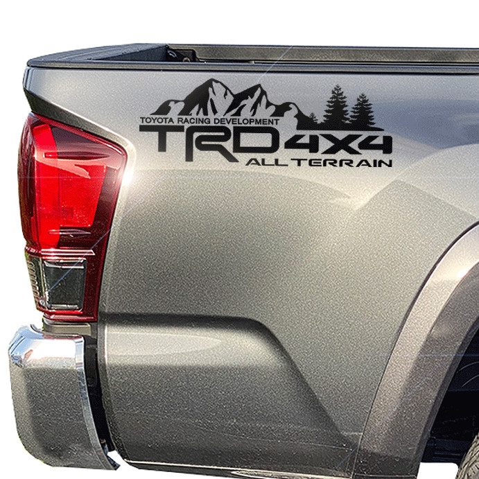 TRD 4X4 All Terrain Tacoma Tundra Mountain Toyota 2013-2023 Truck vinyl decal 2P