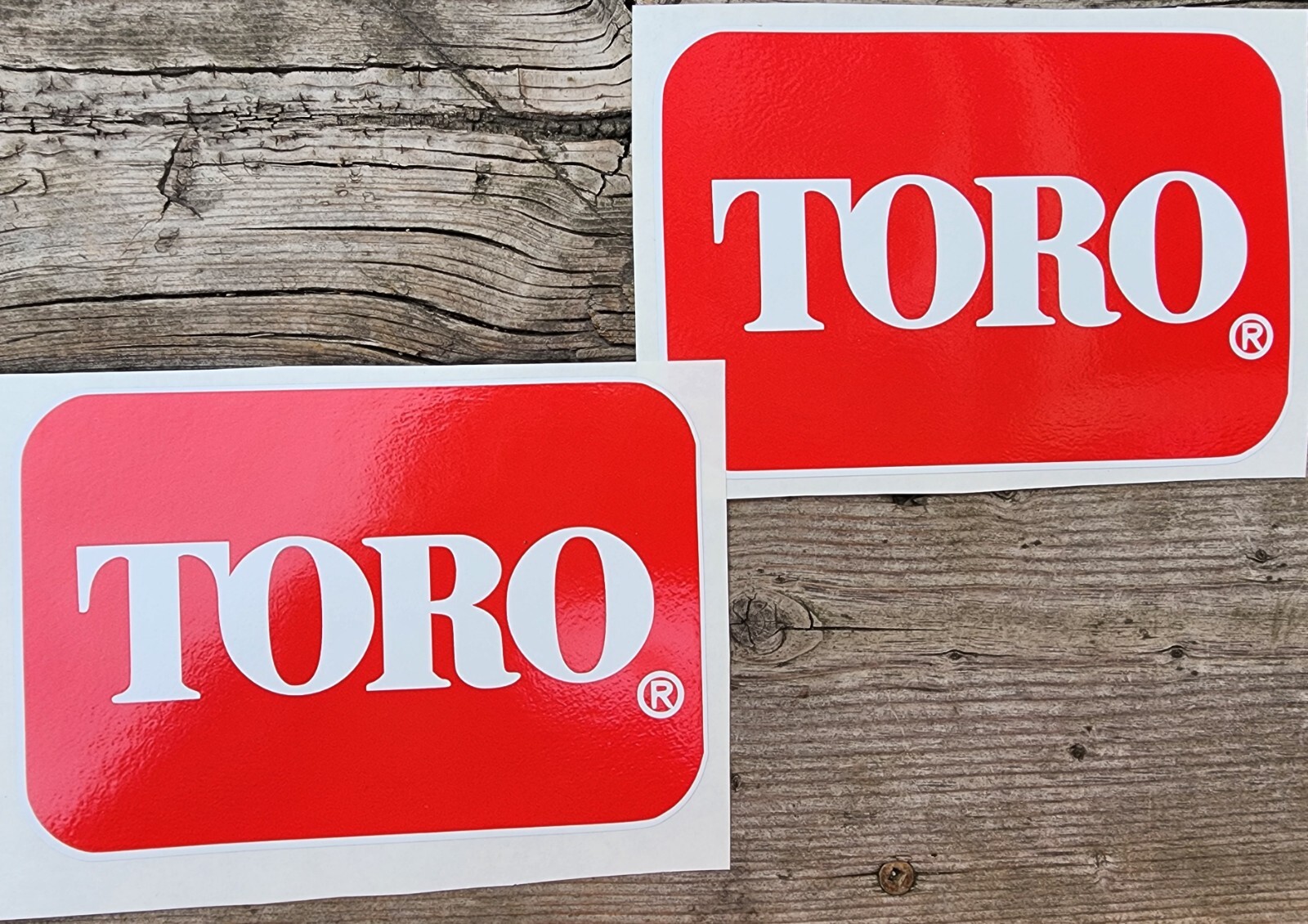 TORO ZERO TURN & WALK BEHIND MOWER VINYL DECAL LABEL STICKER TWO PACK 5″ x 3″