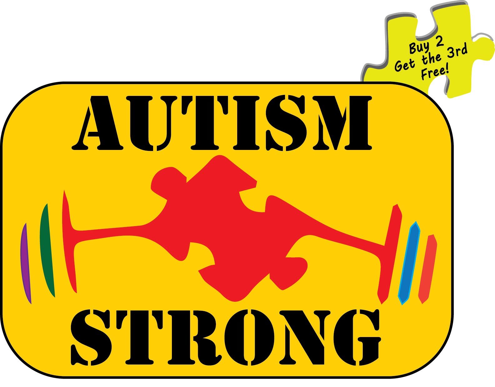 Child With Autism Strong Car Truck Emergency Sticker p406 Free Same Day Shipping