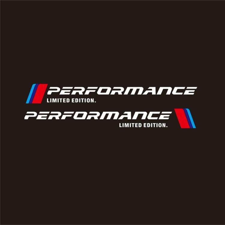 2pcs White M Performance Side Body Sticker Decal BMW13457 M2M3M4M5 X1X3X4X5X6X7