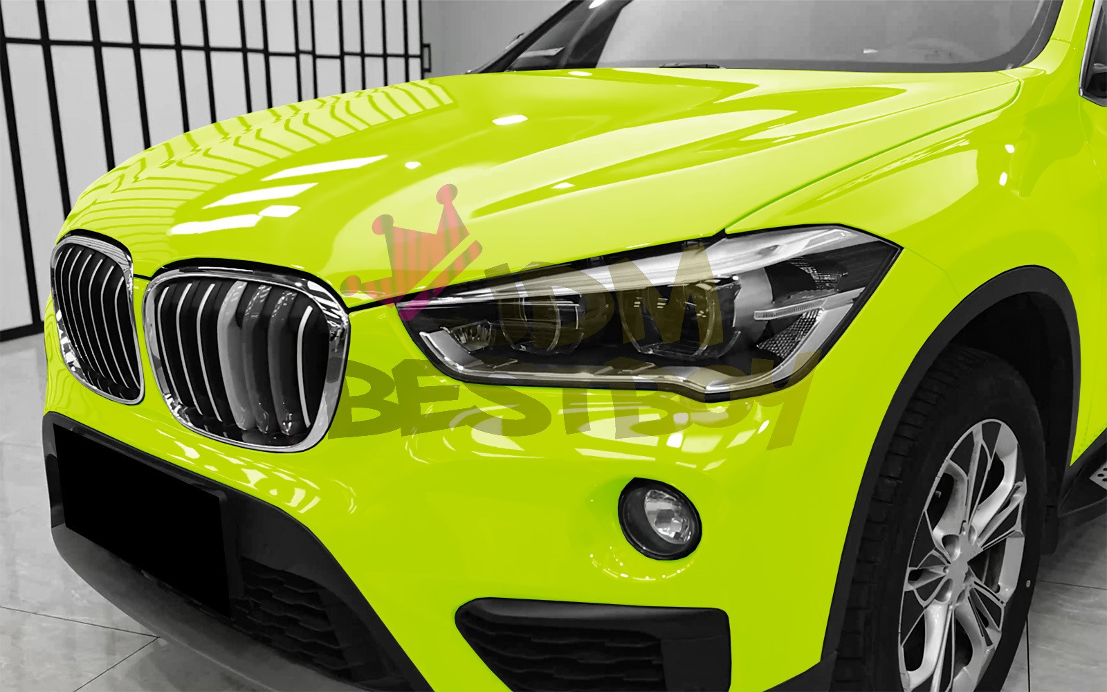 5FTx7FT PPF Apple Green Gloss Color Vinyl Paint Protection Film Scratch Car Wrap