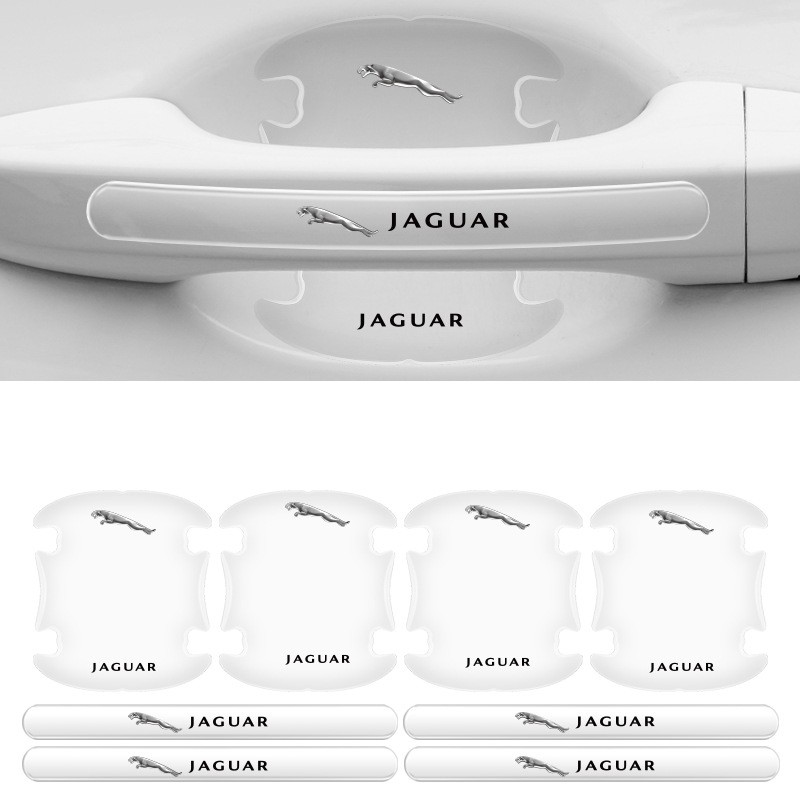 8PCS Clear Car Door Handle Bowl Film Sticker Protector Accessories for Jaguar