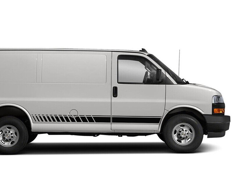 Sport stripes graphics decals stickers vinyl kit for Chevrolet Express Van Chevy