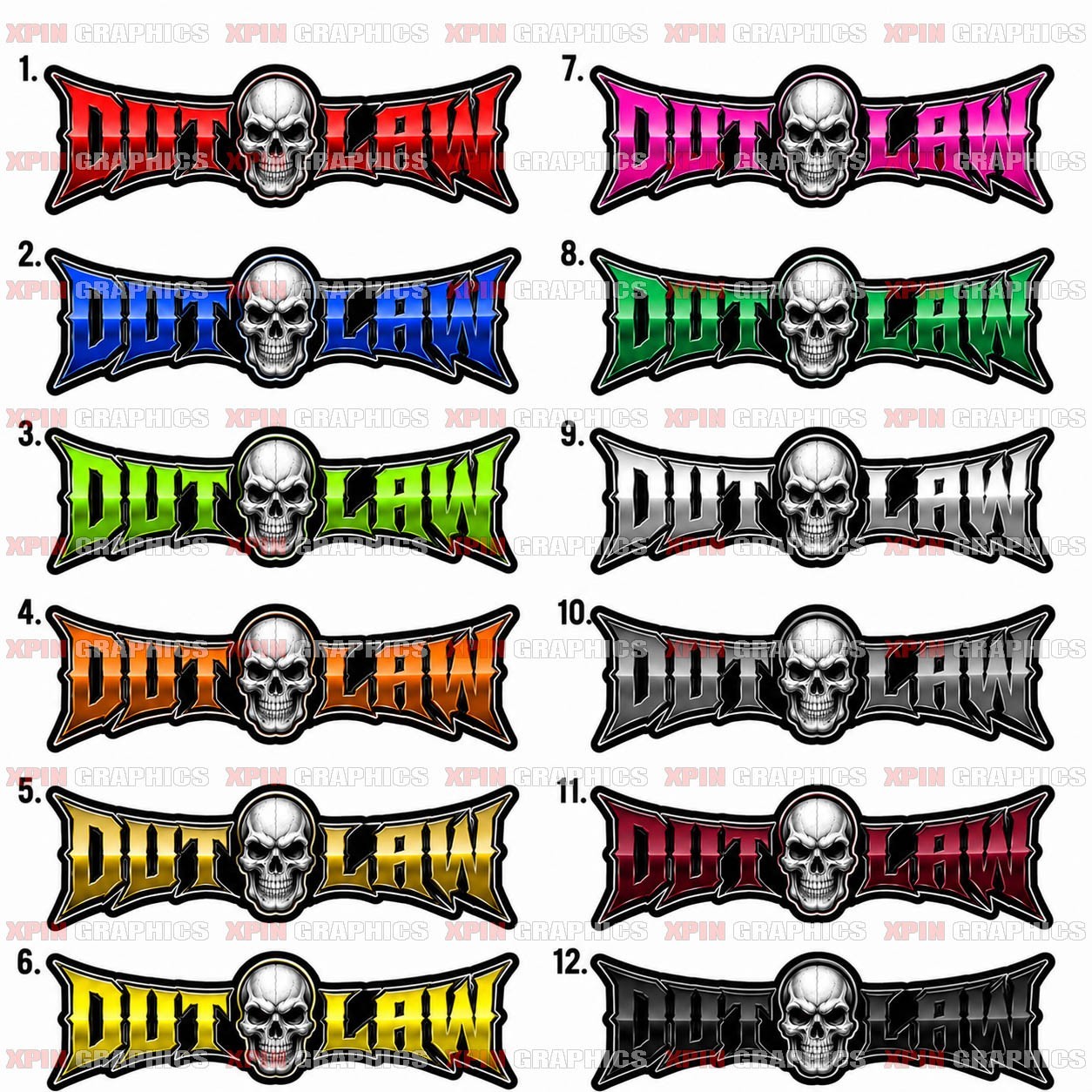 Outlaw Vinyl Decal Sticker Truck SUV Turbo Coal A