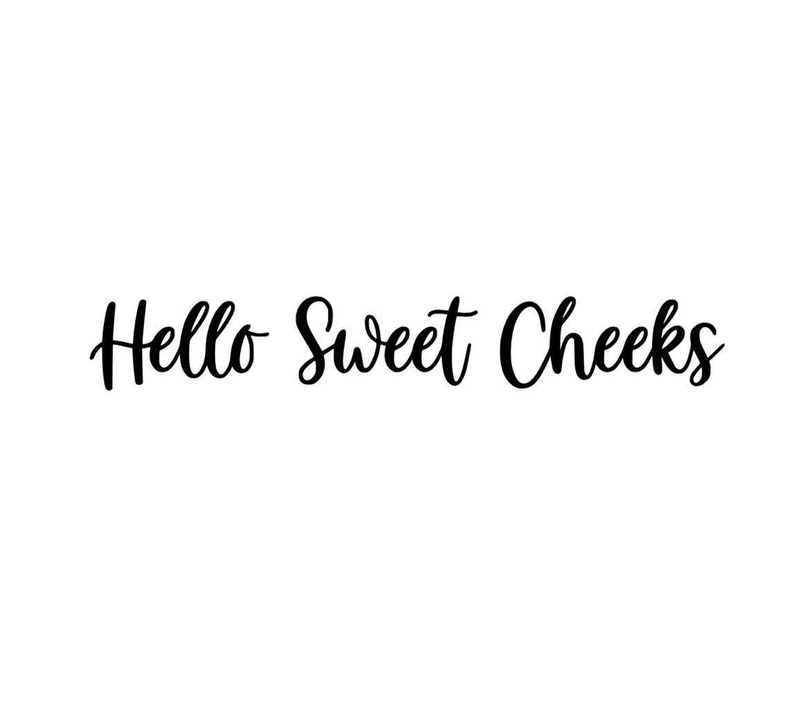 Hello Sweet Cheeks Decal Bathroom Humor Vinyl You Pick Color