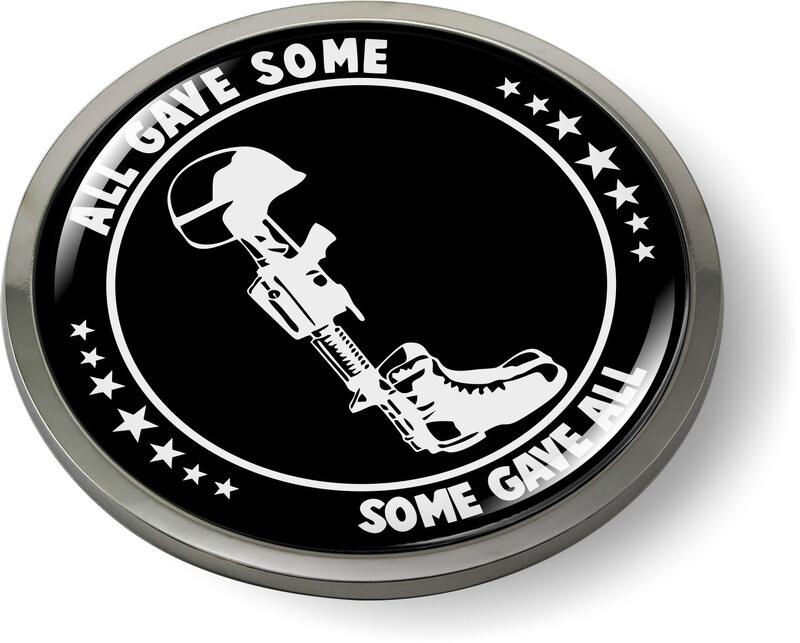 Emblem Car Sticker Chrome ROUND Bezel – ALL Gave SOME SOME Gave ALL