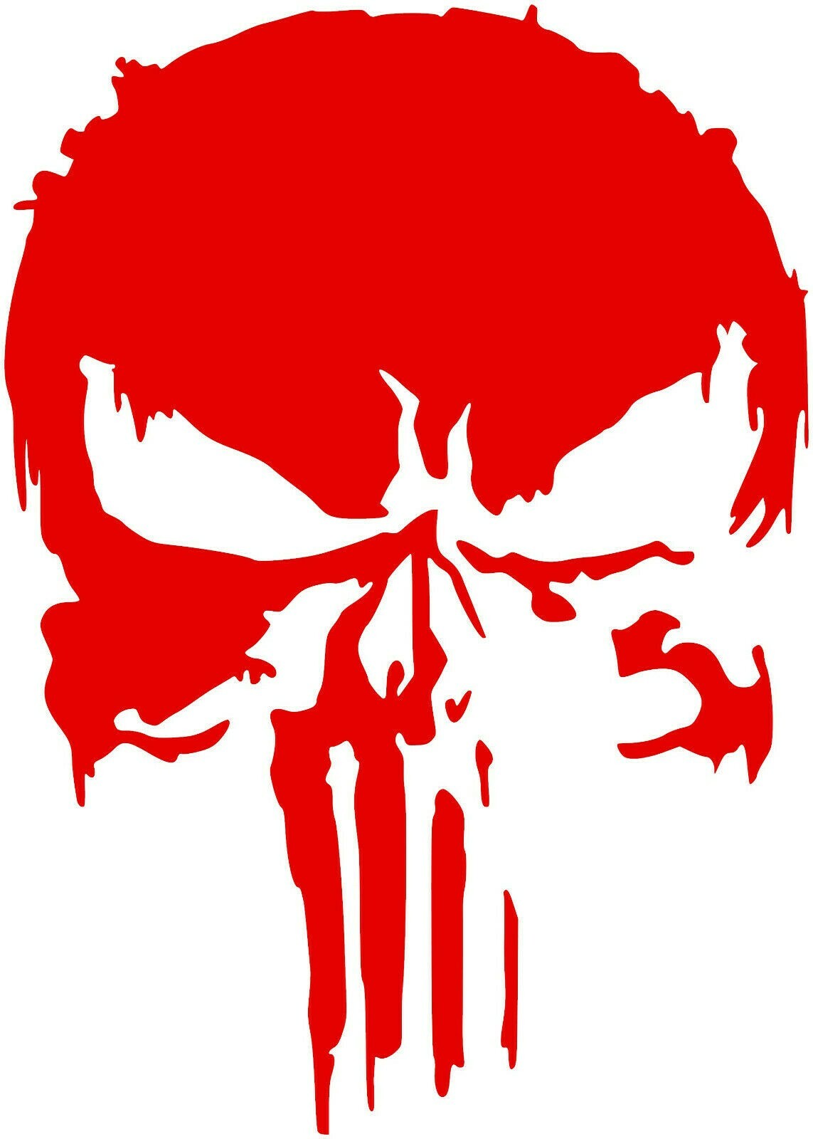 Punisher Skull Premium Vinyl Decal 23″X 15.67″