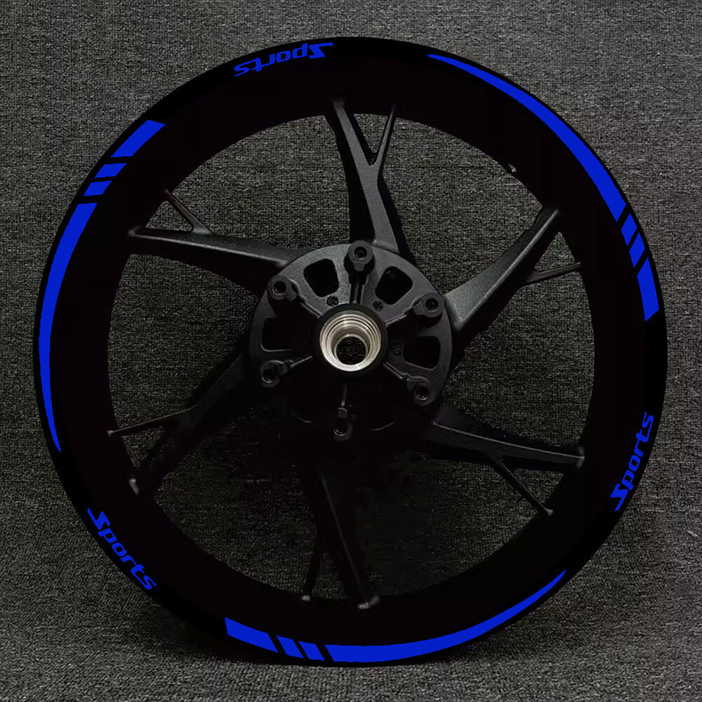 12PCS Tires Wheel Rim Reflective Decal Stickers Decor For Car Motorcycle Bike