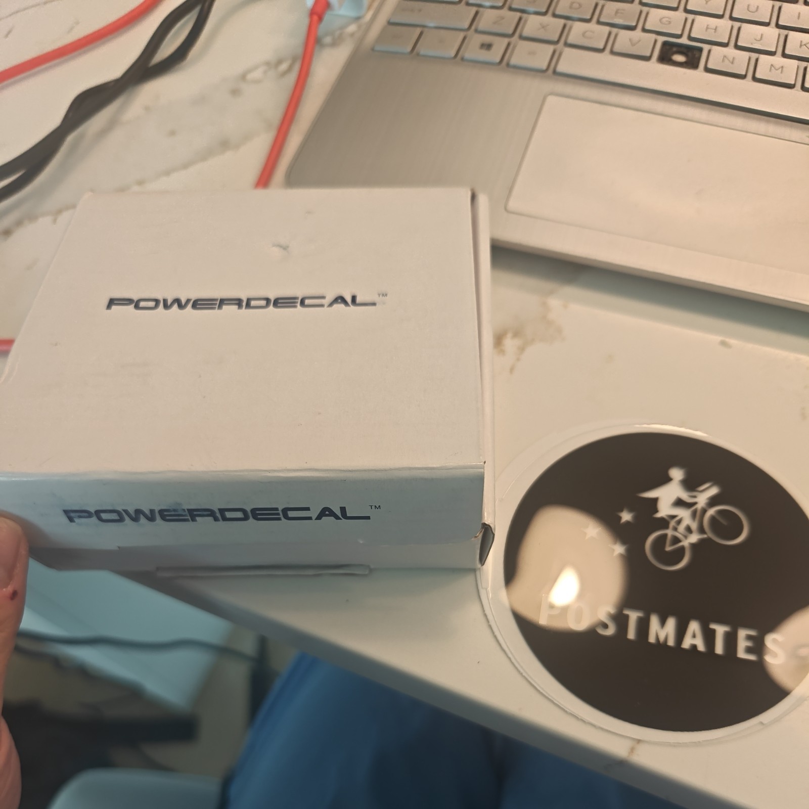 Vintage Postmates Light Up Decal Powerdecal Backlit LED Auto Decal