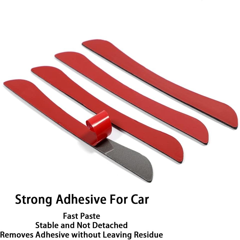 4 Pack of Anti-Scratch Carbon Fiber Emblem Trim – Custom Fit for Most Vehicles