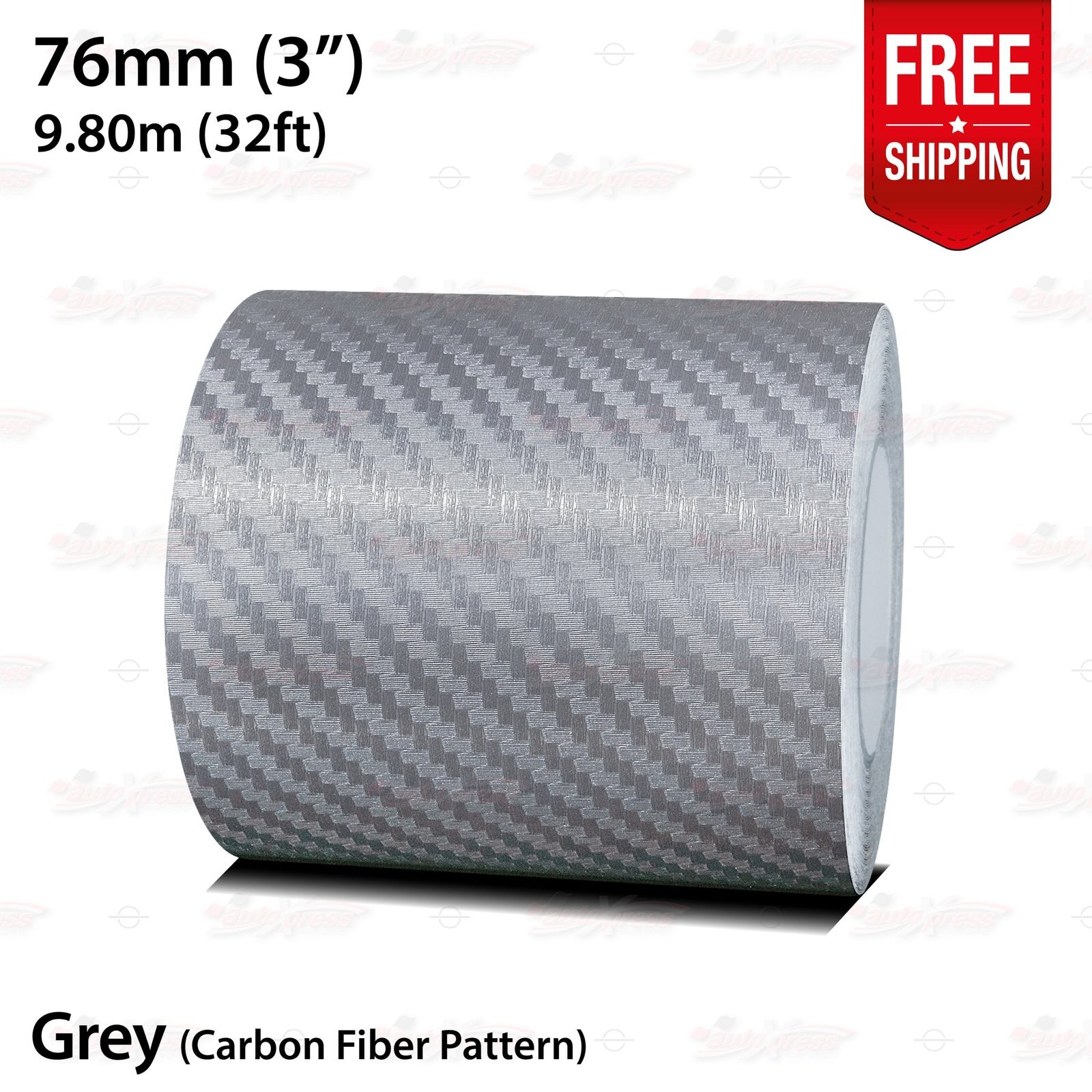 CARBON FIBER GRAY 3″ 76mm Roll PIN STRIPE PinStriping TAPE Decal Vinyl Sticker