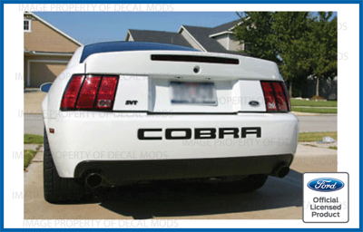 Ford Mustang COBRA Rear Bumper Valence letter decal sticker 2003 2004 inserts