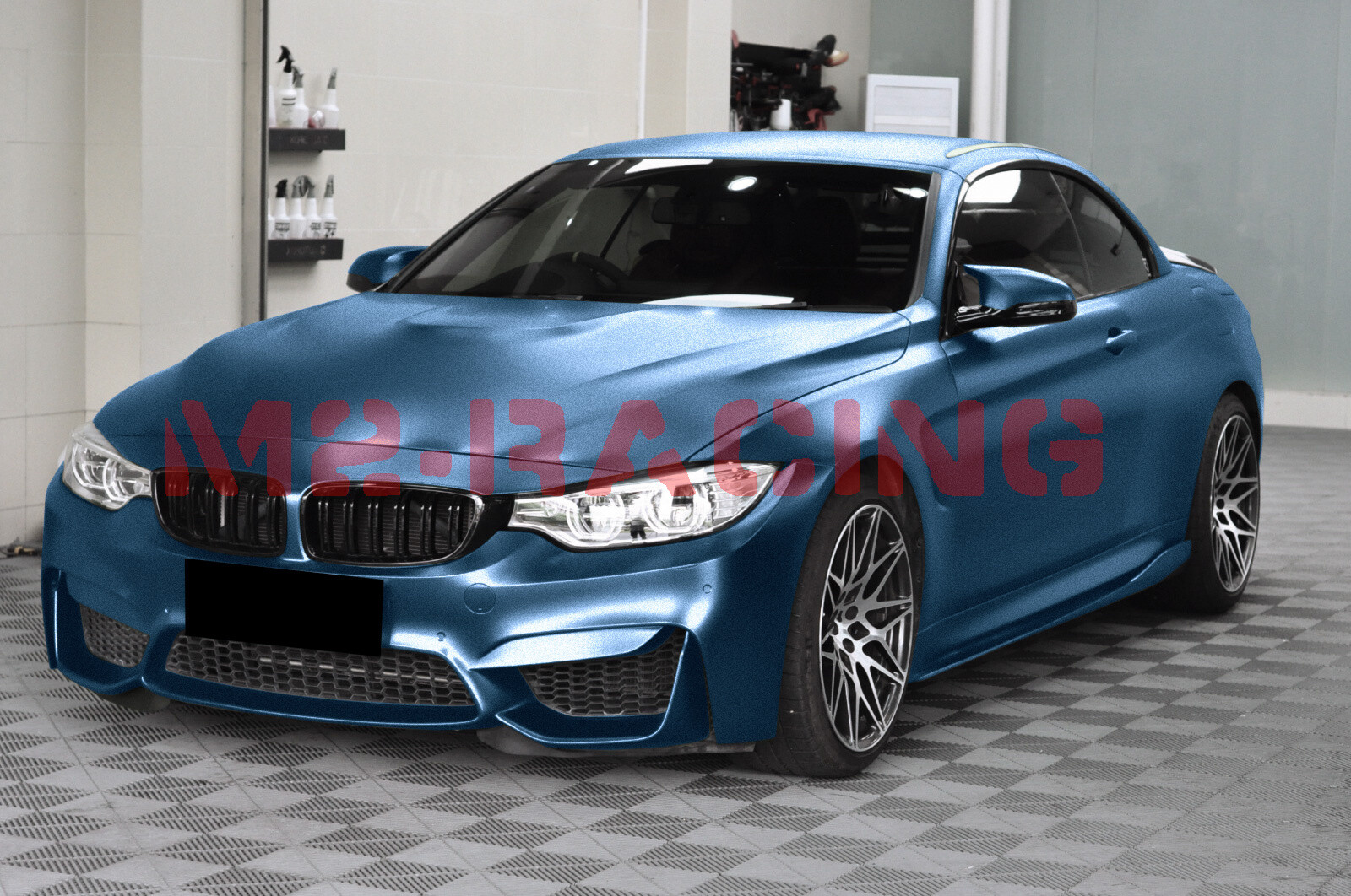 Heavy Metal Diamond Satin Storm Blue Car Vinyl Wrap Decal Sticker Sheet Film DIY