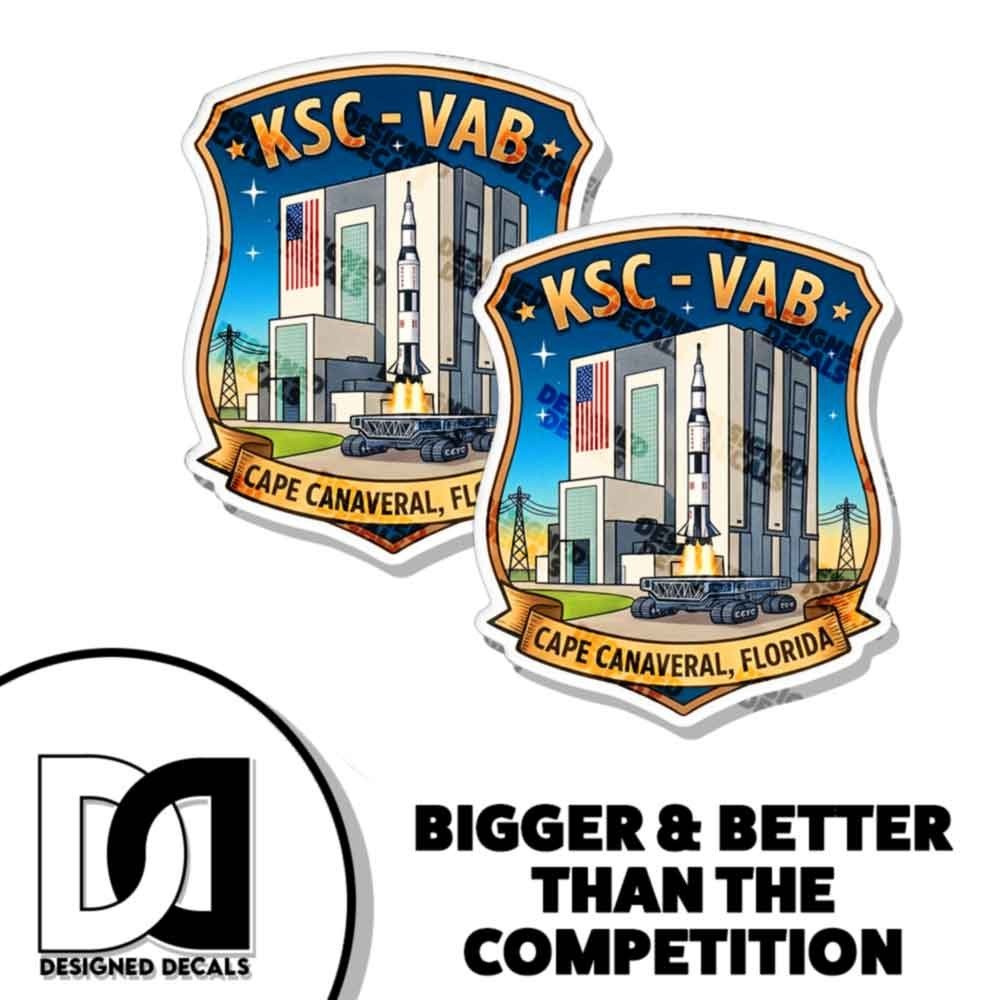Kennedy Space Center VAB Destination Decals 2 PACK #355