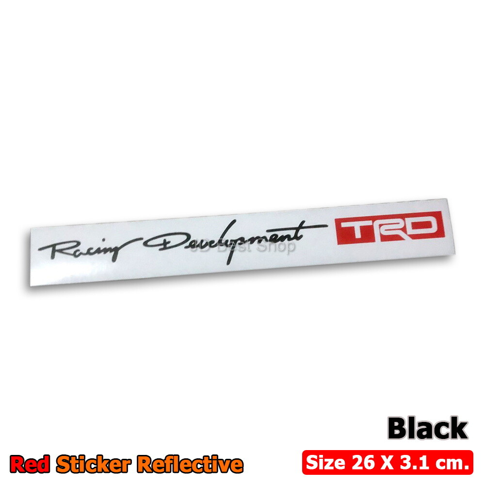 Sticker TRD Red Reflective Diecut Vinyl JDM Style For Toyota Racing Development