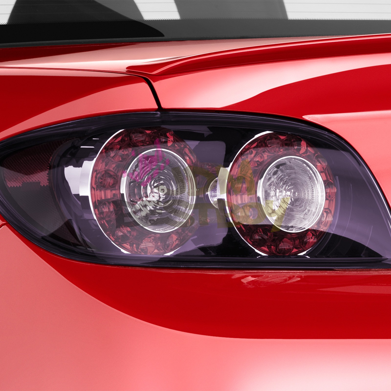 *Glossy Hot Purple Tint Headlights Fog Lights Sidemarker Vinyl Sticker Sheet DIY