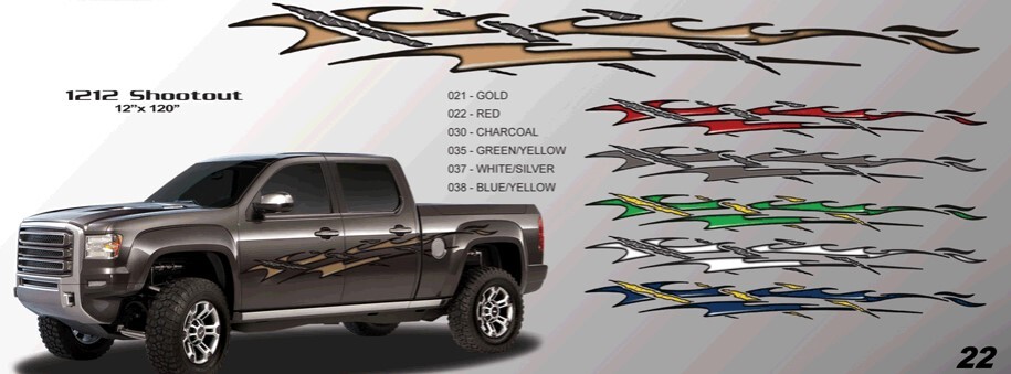 Illusions Shootout Graphics for Cars & Trucks (1212)