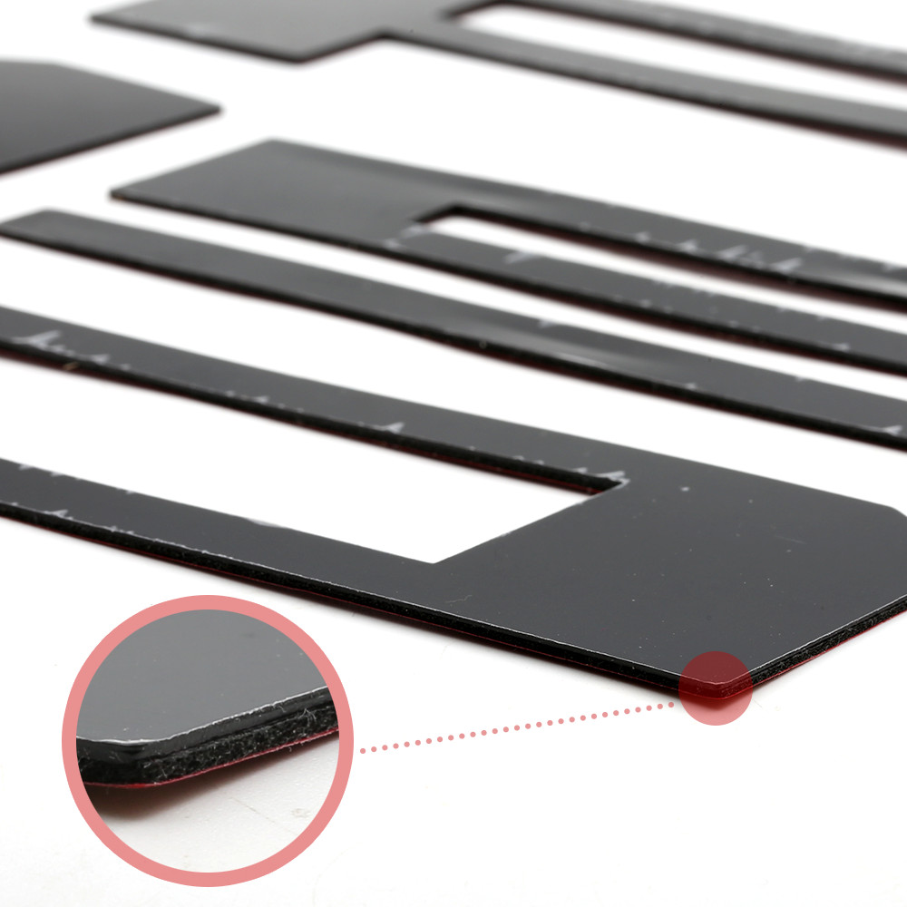For 2018 F-150 Plastic Tailgate Vinyl Letter Inserts Sticker Black Letter Decal