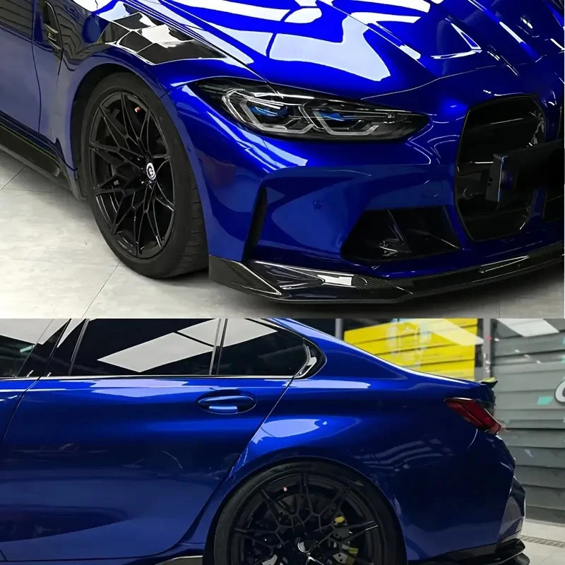 Premium Super Gloss Metallic Blue Vinyl Film Wrap Sticker Decal Air Bubble Free